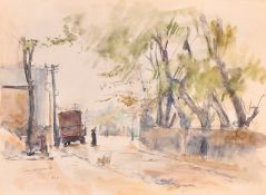 George Weissbort (1928-2013), a collection of seven watercolours of landscape views, some heightened