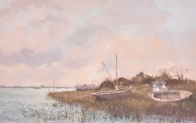 Roy Perry (1935-1993), 'Beach at Dunwich', gouache on paper, signed, 13.5