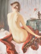 Alexandr Shevchuk, the artist's muse, oil on canvas, signed, 35.5