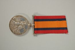 QUEENS SOUTH AFRICA MEDAL 1899, awarded to 1ST ENGR. F. MORRISON, H.M.S. THETIS, with ribbon with