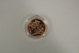 2015. A FULL GOLD PROOF SOVEREIGN uncirculated.