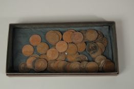 A QUANTITY OF COPPER PENNIES (67).