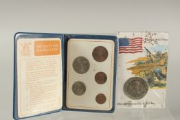 BRITAIN'S FIRST DECIMAL COIN SET AND SUNDRY COINS.