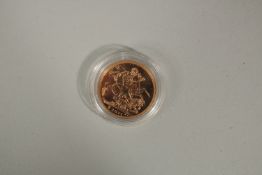 2017. A FULL GOLD MINT SOVEREIGN with privy mark in capsule.