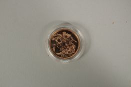 2014. A FULL GOLD BU SOVEREIGN in capsule FDC with box and COA.