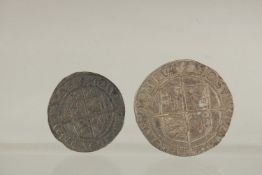 ELIZABETH I SHILLING F / F and AN ELIZABETH I S??? 1570 (2).