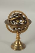 A BRASS ASTROGLOBE. 20cms high.