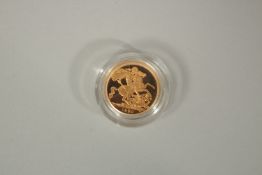 1980, A FULL GOLD PROOF SOVEREIGN in capsule, FDC with folder.