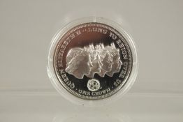 LONG TO REIGN, OVER US SILVER CROWN COIN. Boxed.