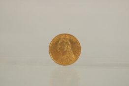 A VICTORIAN HALF SOVEREIGN 1887