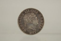A GEORGE III SMALL HEAD HALF CROWN, 1817.