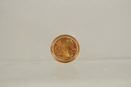 AN ISLE OF MAN GOLD 1/10 ANGEL, 2014.