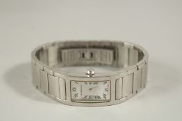 A BURBERRY STAINLESS STEEL WRISTWATCH. 30M / 100 FEET. SWISS MADE.