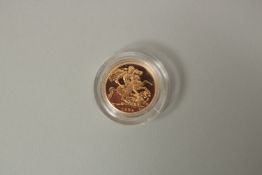 1984, A FULL GOLD PROOF SOVEREIGN in capsule, FDC with box (damaged0 & COA.