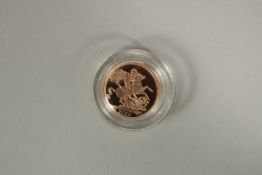 2020. A FULL GOLD PROOF SOVEREIGN in capsule FDC with wooden box and COA plus outer.