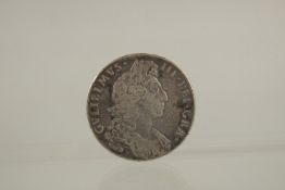 A WILLIAM III 1697 - 1760 OLD HEAD HALF CROWN V F.