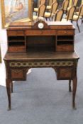 A SUPERB PAUL SORMANI KINGWOOD DESK with crossbanding and ormolu mounts, the top inset with a