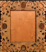 AN OUTSTANDING EARLY 19TH CENTURY CARVED GILTWOOD FRAME, rebate size 28