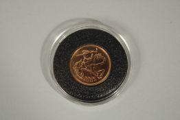 2005, A FULL GOLD PROOF SOVEREIGN uncirculated in box.