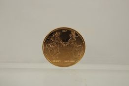 A LIBERTY BRITANNIA GOLD DOUBLE CROWN, 2014. 9CARAT GOLD 4 gms, boxed.