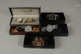 FIVE VARIOUS WATCHES.