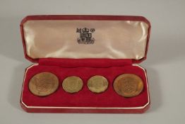 ROYAL MINT 1966 JERSEY SET, 4 COINS.