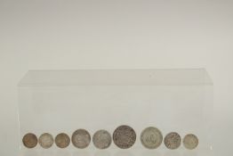 GEORGE V THREE SILVER PENNIES 1917 - 1920 EDWARD 1272 - 1307 PENNY, GEORGE II SIXPENCE 1757,