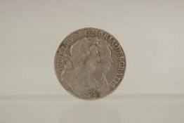 A WILLIAM AND MARY HALF CROWN 1689 PRIMO V F.