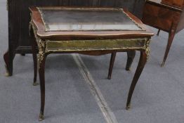 A GOOD 19TH CENTURY LOUIS XVITH DESIGN KINGWOOD AND ORMOLU VITRINE with glass top and sides.
