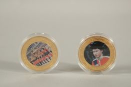 TWO ELIZABETH I ONE DOLLAR, COOK ISLANDS AND GUERNSEY,