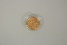 1968 A FULL GOLD SOVEREIGN in capsule, Grade MS64