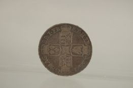 ANNE 1702 - 1714. THIRD BUST HALF CROWN, 1707. SEPTIMO plain (3604). RARE F.