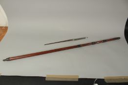 A YARI KOTO PERIOD SPEAR. Blade 6.5ins. Metal handle 11.5ins.