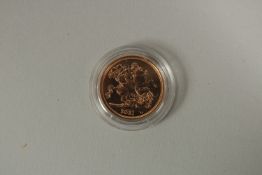 2021. A FULL GOLD SOVEREIGN uncirculated.