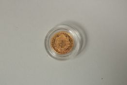 1989, A FULL GOLD PROOF SOVEREIGN in capsule, FDC with box an COA..