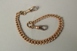 A 9ct GOLD BRACELET. Approx. 22grms.