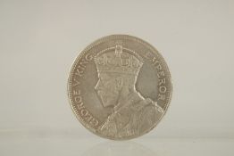A NEW ZEALAND 1935 HALF CROWN, FINE, SCARCER DATE.
