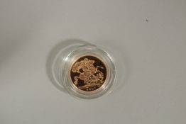 2001, A FULL GOLD PROOF SOVEREIGN in capsule, FDC with box and COA and outer.