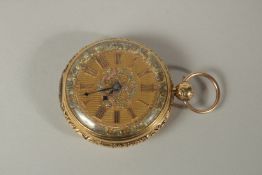 A GENTLEMAN'S SUPERB 18ct GOLD POCKET WATCH by ROBERT ROSKELL, LIVERPOOL, 42149, in a leather