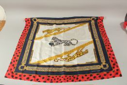 A CARTIER SILK SCARF 
