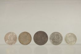 A VICTORIA SIXPENCE 1893, UNC, A GEORGE III SIXPENCE, 1817, A GEORGE III SIXPENCE, 1820 A GEORGE