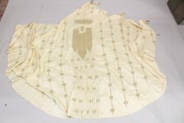 A FINE 19TH CENTURY LEBANESE METAL THREADED SILK CLOAK.
