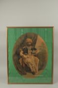 SIDNEY HALL: A LATE 19TH CENTURY LITHOGRAPH OF HIS HIGHNESS THAKORE SAHAB OF MOZUI, framed and