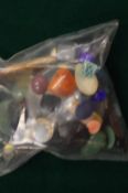 A bag of semi precious stones.
