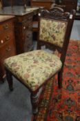 A Victorian dining chair.
