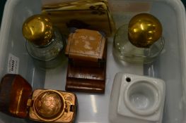 Various inkwells etc.