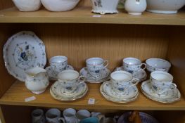 A Duchess floral decorated tea service.