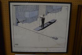 Jak, Raymond Jackson, 'Ello, 'Ello don't you know there's a hose pipe ban Sir, ink and watercolour