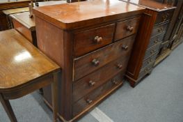 A Victorian mahogany chest of drawers.