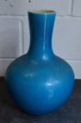 A Chinese turquoise glazed large bulbous shaped vase.